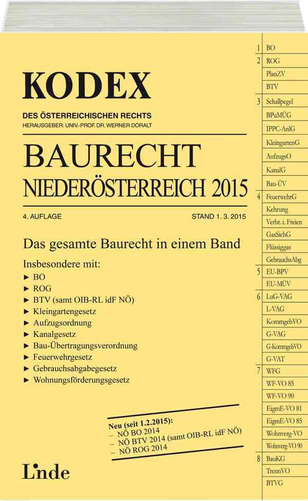 KODEX Baurecht Niederösterreich 2015
