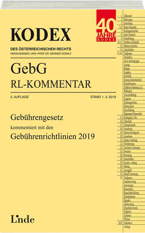 KODEX GebG-Richtlinienkommentar