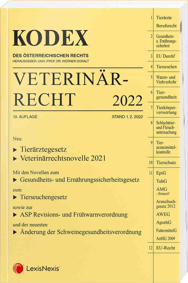 Kodex Veterinärrecht 2022