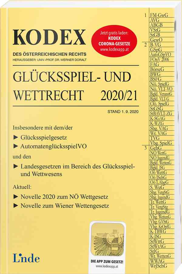 KODEX Glücksspiel- und Wettrecht 2020/21