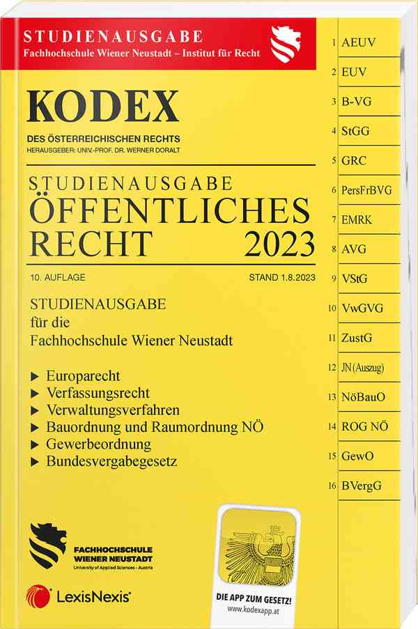 Kodex Öffentliches Recht 2023 Studienausgabe