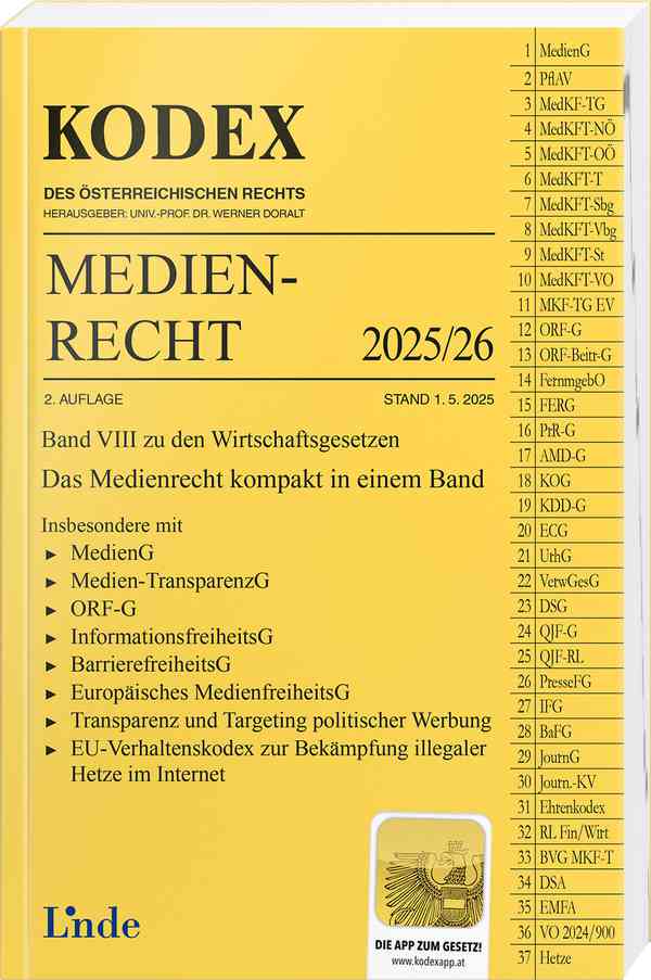 KODEX Medienrecht 2025/26