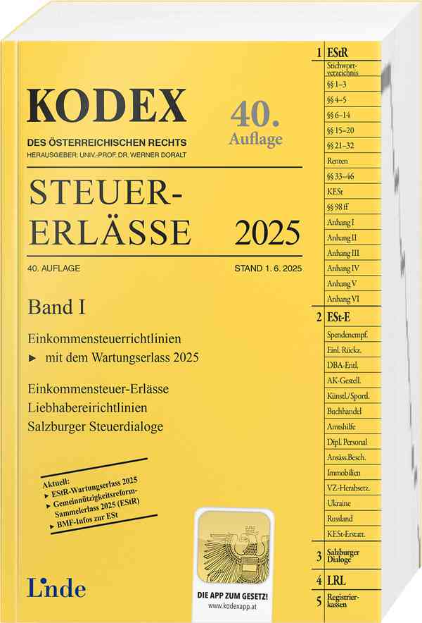 KODEX Steuer-Erlässe 2025, Band I
