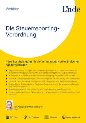Die Steuerreporting-Verordnung