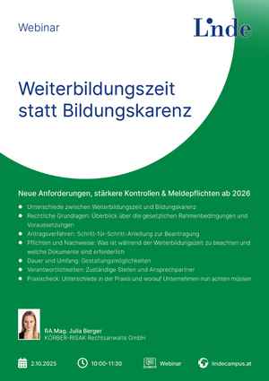 Weiterbildungszeit statt Bildungskarenz 