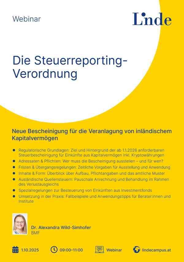 Die Steuerreporting-Verordnung