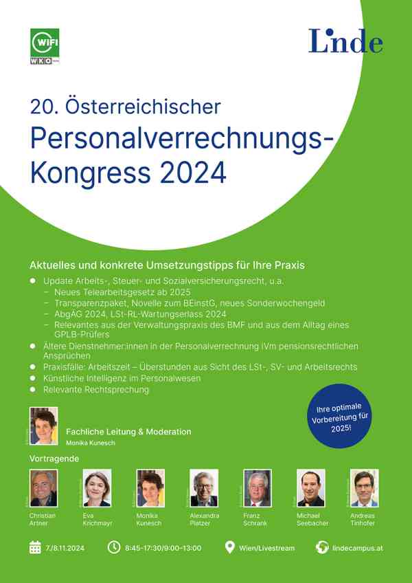 Online-Livestream: Österreichischer Personalverrechnungs-Kongress 2025