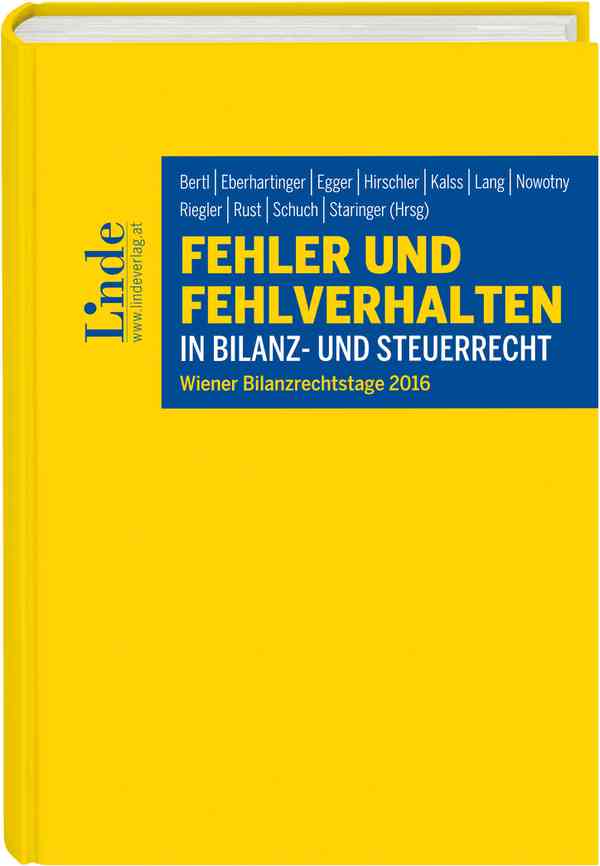 Fehler und Fehlverhalten in Bilanz- und Steuerrecht