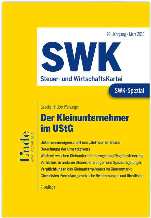 SWK-Spezial Der Kleinunternehmer im UStG