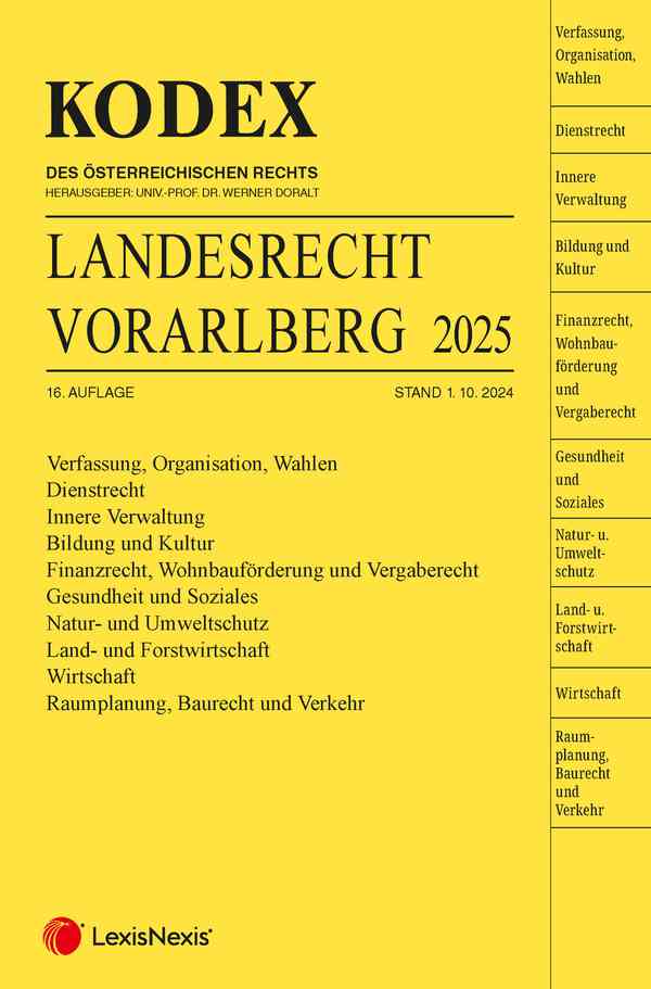 Kodex Landesrecht Vorarlberg 2025