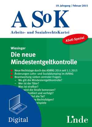 ASoK-Spezial Die neue Mindestentgeltkontrolle