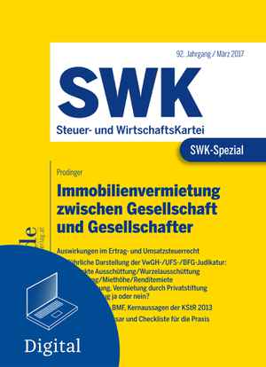 SWK-Spezial Immobilienvermietung zwischen Gesellschaft und Gesellschafter