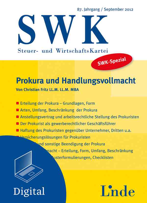 SWK-Spezial Prokura und Handlungsvollmacht