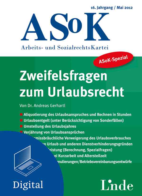 ASoK-Spezial Zweifelsfragen zum Urlaubsrecht