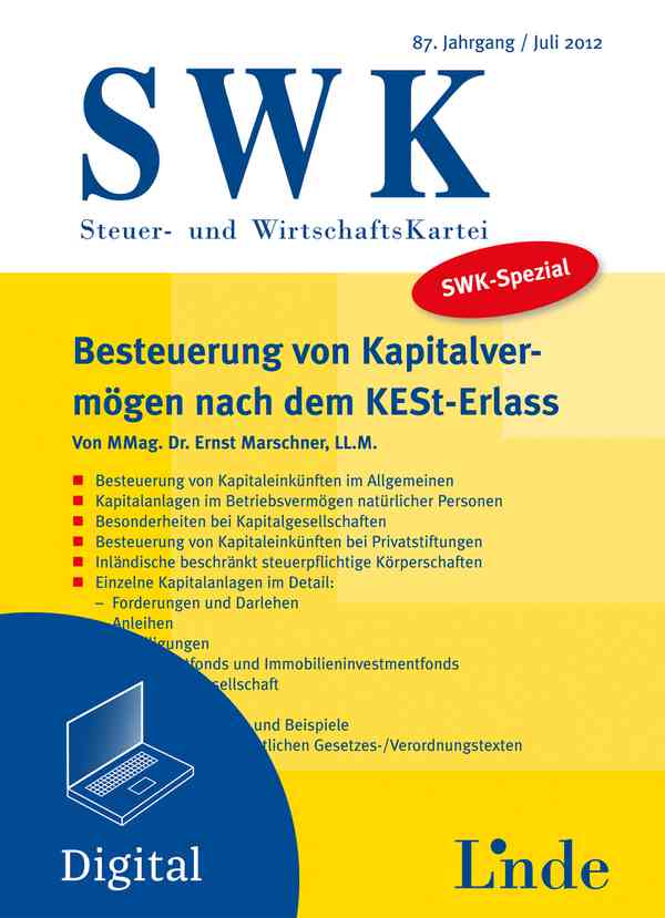 SWK-Spezial Besteuerung von Kapitalvermögen
