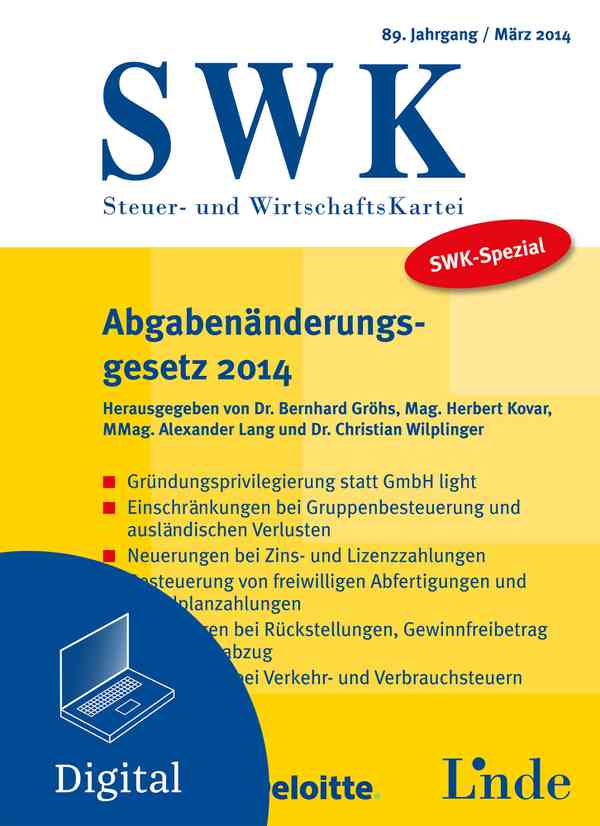 SWK-Spezial Abgabenänderungsgesetz 2014