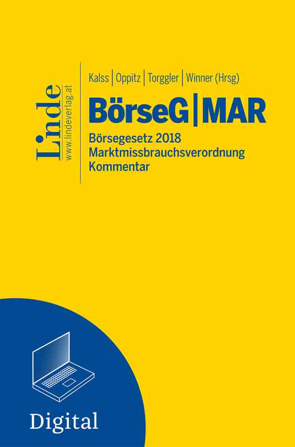 BörseG Börsegesetz 2018 | MAR Marktmissbrauchsverordnung
