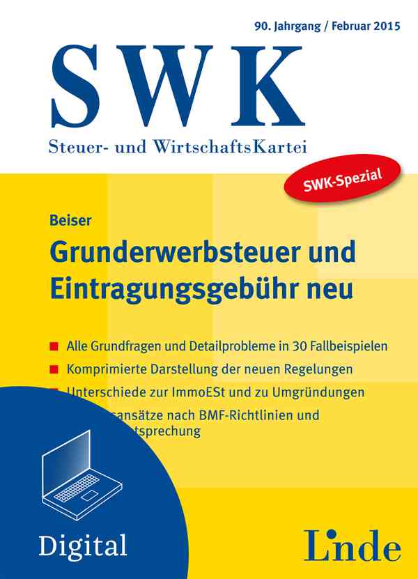SWK-Spezial Grunderwerbsteuer und Eintragungsgebühr neu