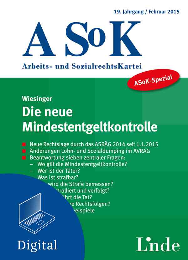 ASoK-Spezial Die neue Mindestentgeltkontrolle