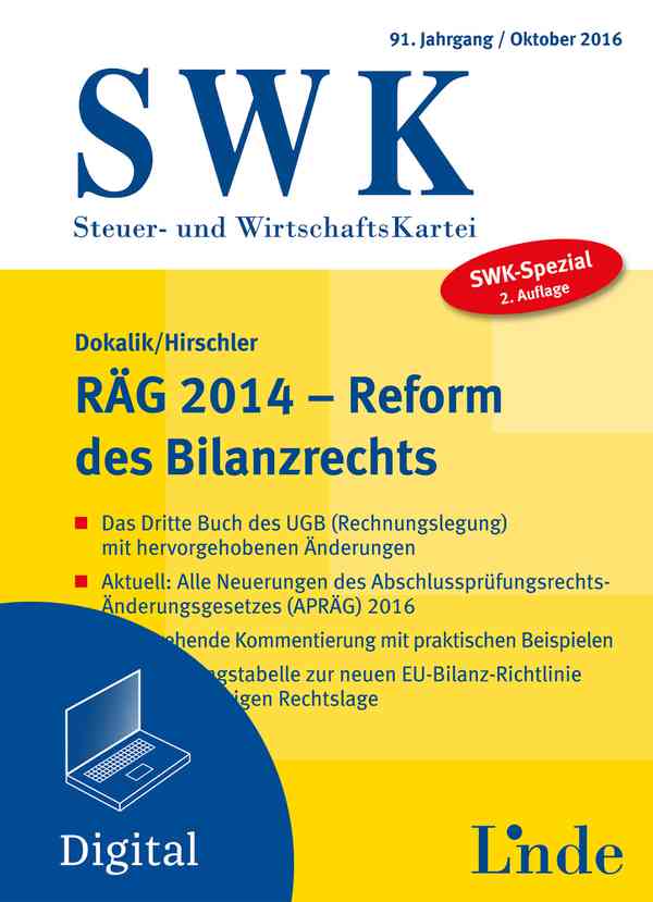SWK-Spezial RÄG 2014 - Reform des Bilanzrechts