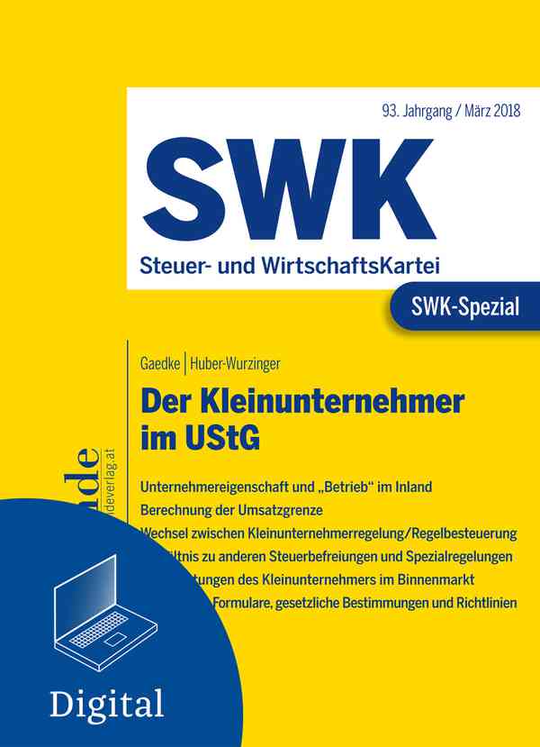 SWK-Spezial Der Kleinunternehmer im UStG
