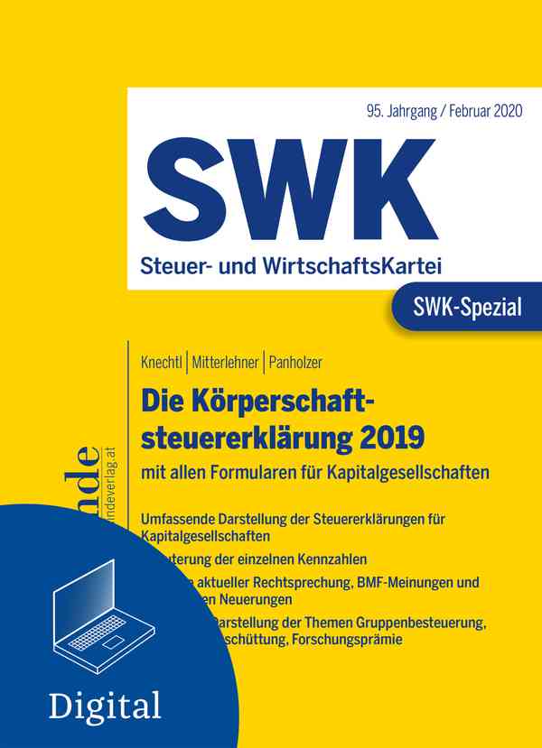 SWK-Spezial Die Körperschaftsteuererklärung 2019