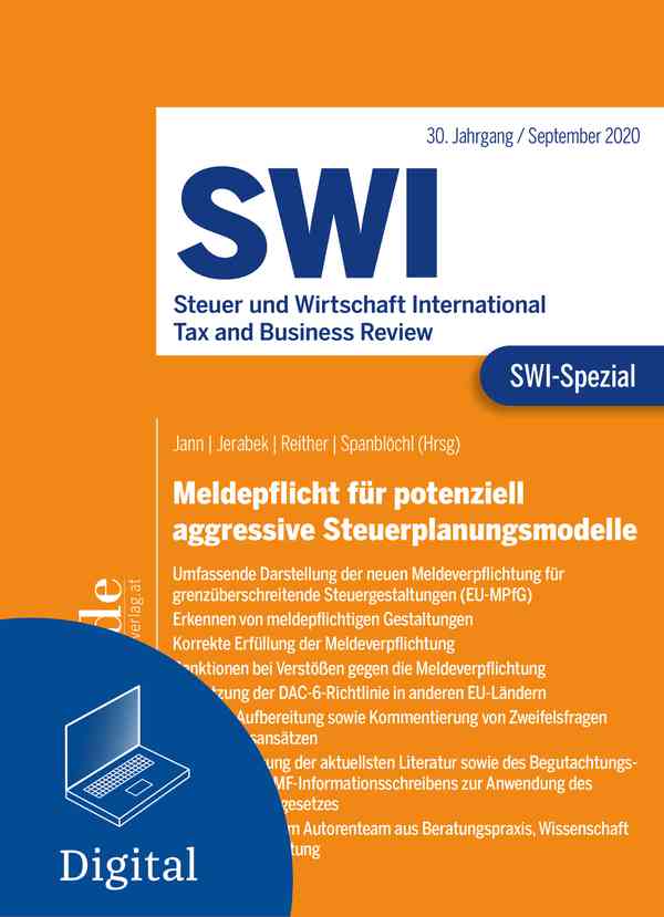 SWI-Spezial Meldepflicht für potenziell aggressive Steuerplanungsmodelle