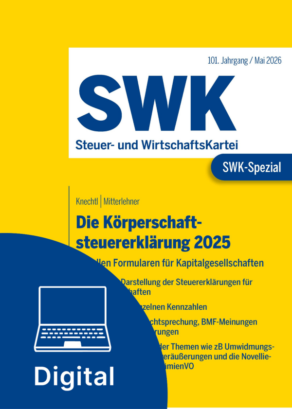 SWK-Spezial Die Körperschaftsteuererklärung 2025