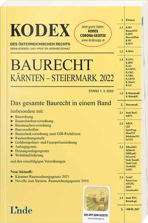 KODEX Baurecht Kärnten - Steiermark 2022