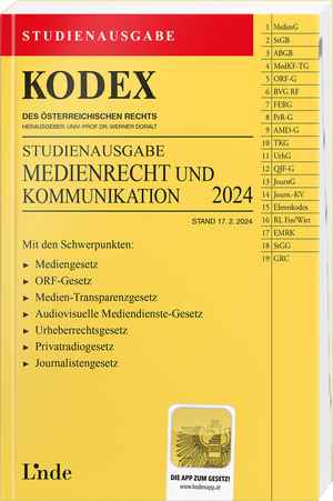 KODEX Studienausgabe Medienrecht und Kommunikation