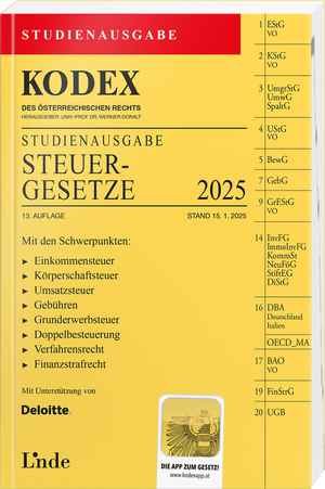 KODEX Studienausgabe Steuergesetze 2025