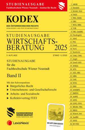 Kodex Wirtschaftsberatung 2025 Band II Studienausgabe
