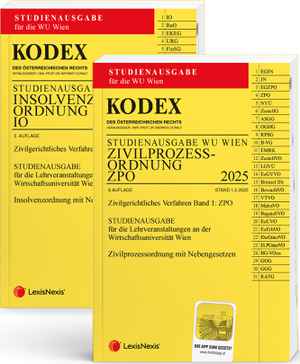 Kodex ZPO IO für die WU 2025 Studienausgabe