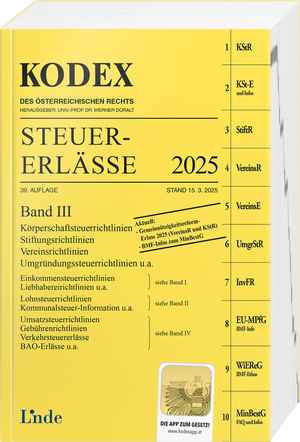 KODEX Steuer-Erlässe 2025, Band III