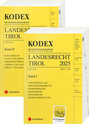 Kodex Landesrecht Tirol 2025 Band I und II