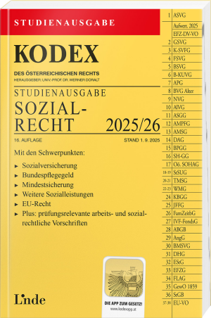 KODEX Studienausgabe Sozialrecht 2025/26