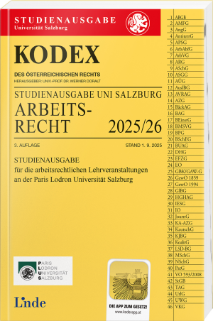 KODEX Studienausgabe Arbeitsrecht Salzburg 2025/26