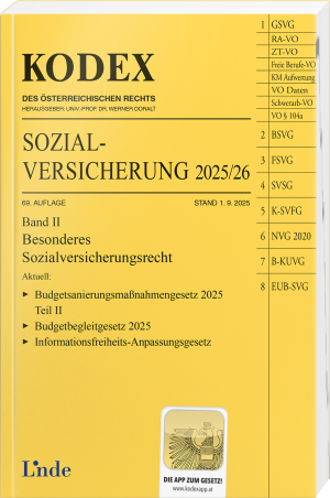 KODEX Sozialversicherung 2025/26, Band II