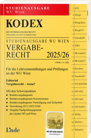 KODEX Studienausgabe Vergaberecht 2025/26