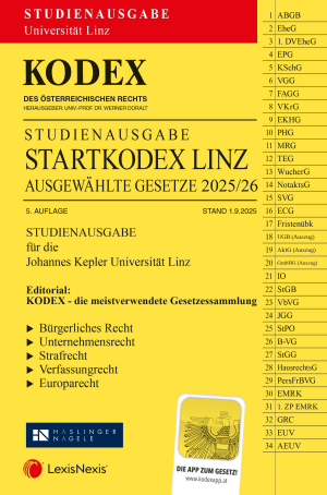 Kodex Startkodex Linz 2025/26 Studienausgabe