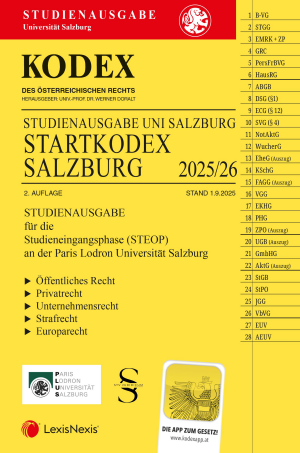 Kodex Startkodex Salzburg 2025/26 Studienausgabe