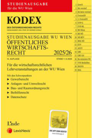 Kodex Öffentliches Wirtschaftsrecht 2025/26 Studienausgabe