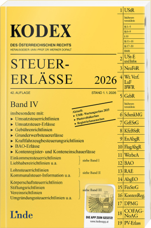 KODEX Steuer-Erlässe 2026, Band IV