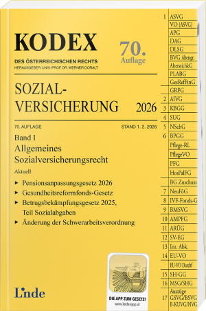 KODEX Sozialversicherung 2026, Band I