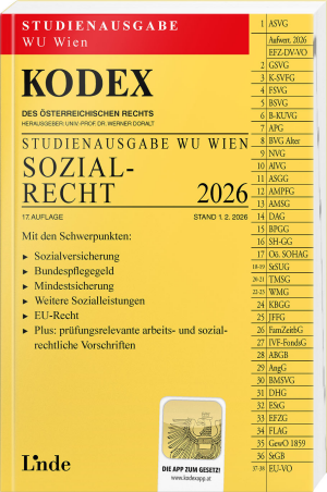 KODEX Studienausgabe Sozialrecht WU 2026
