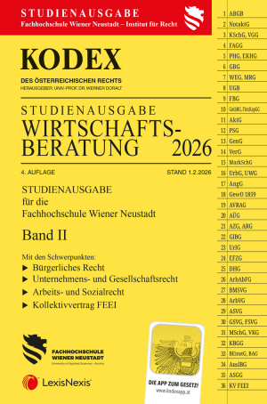 Kodex Wirtschaftsberatung Band II (FH Wr. Neustadt) 2026