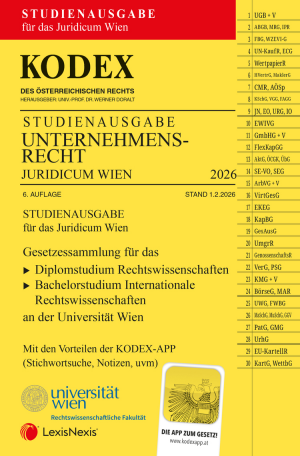 Kodex Unternehmensrecht Wien Juridicum 2026