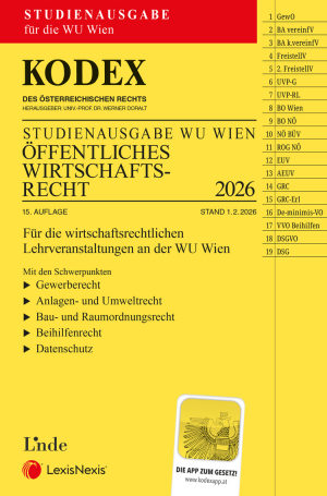 Kodex Öffentliches Wirtschaftsrecht (WU) 2026