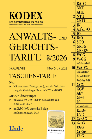 KODEX Anwalts- und Gerichtstarife 8/2026