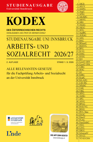 KODEX Studienausgabe Arbeits- und Sozialrecht Innsbruck 2026/27